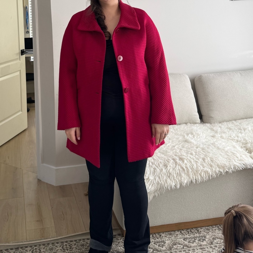 Talbot Wool Women Fuchsia color Coat size 14